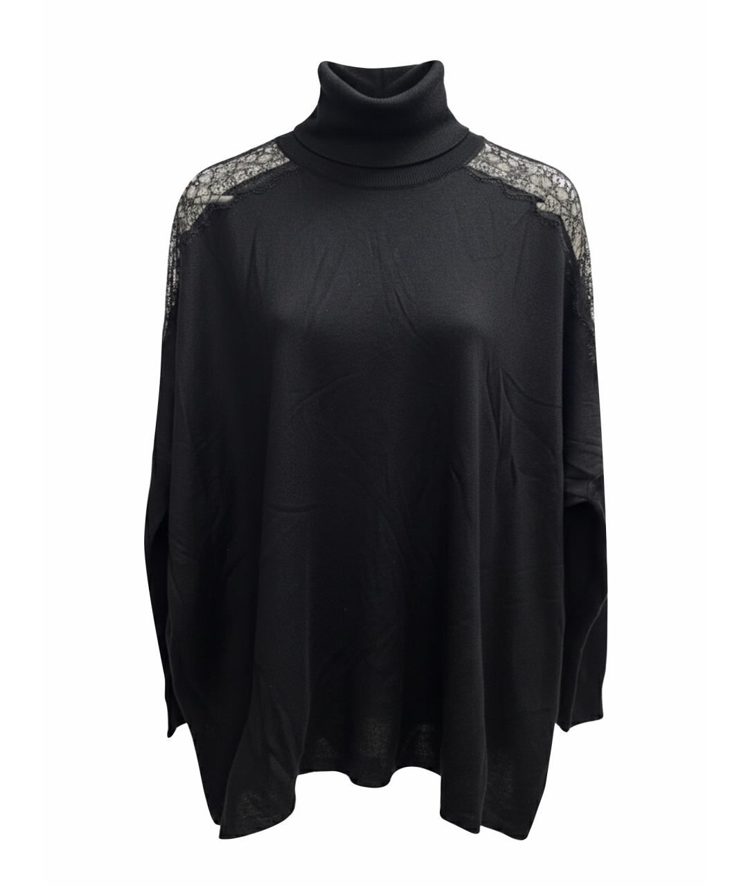 VALENTINO Черный шерстяной джемпер / свитер, фото 1