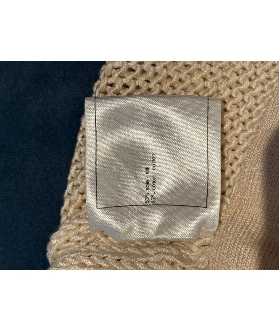 CHANEL Белое шелковое повседневное платье, фото 7