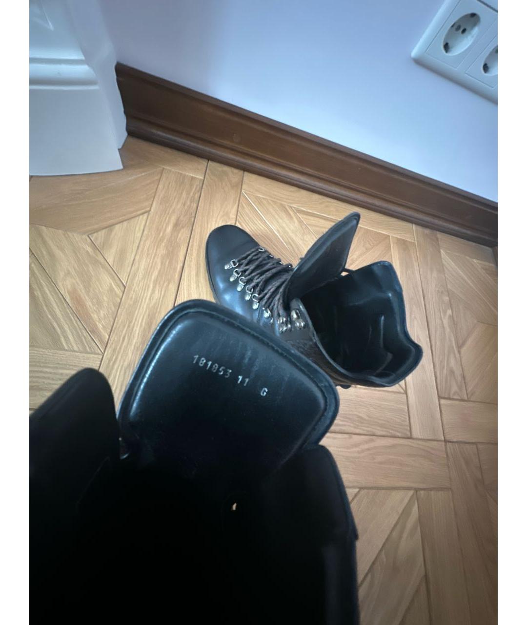 GUCCI Черные кожаные высокие ботинки, фото 5