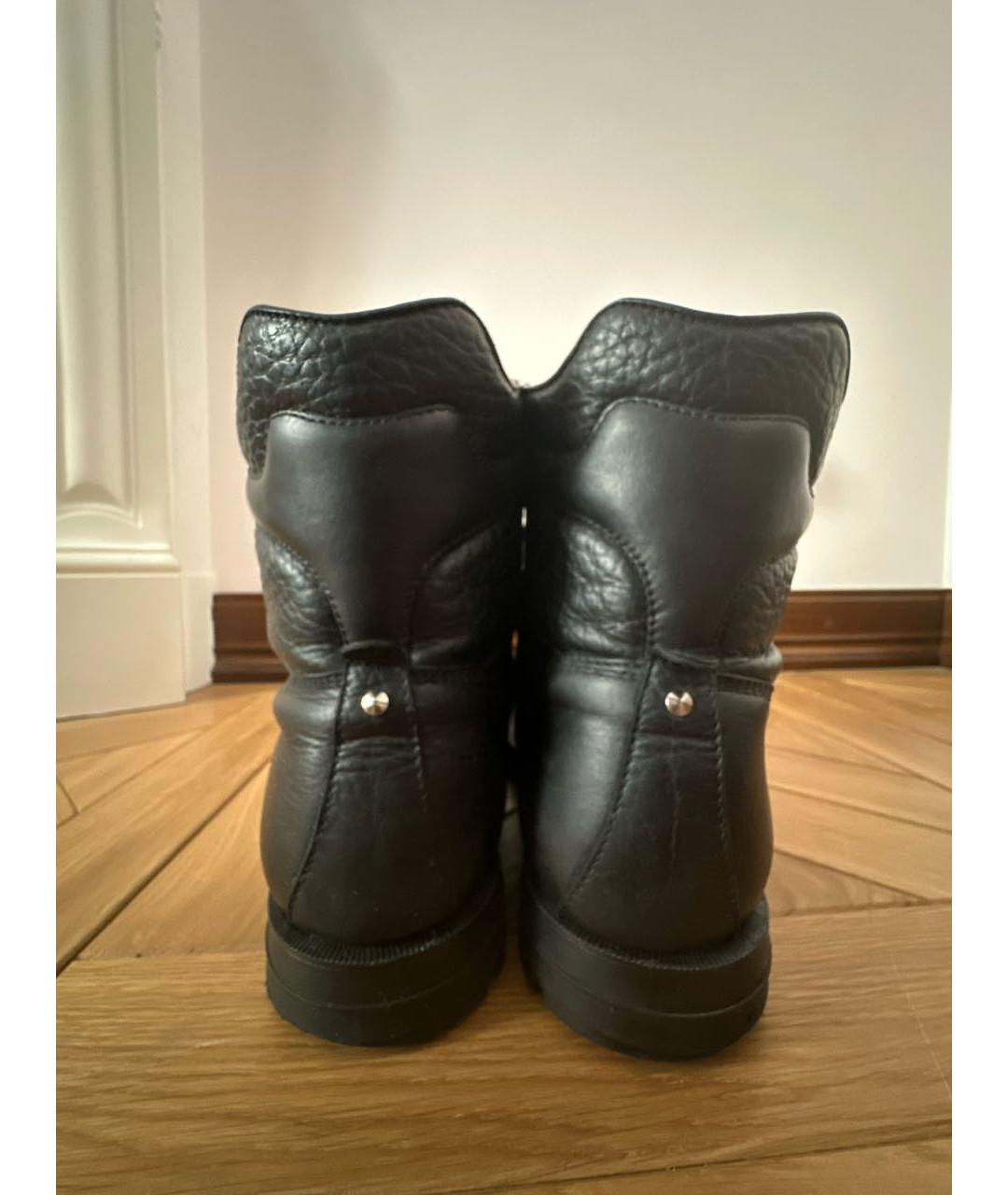 GUCCI Черные кожаные высокие ботинки, фото 4