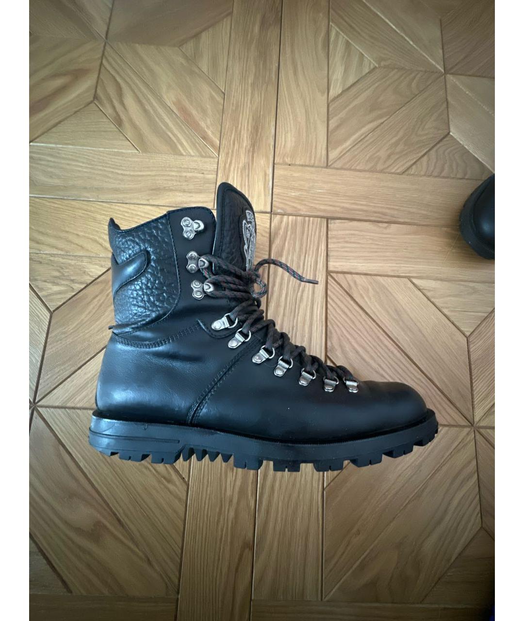 GUCCI Черные кожаные высокие ботинки, фото 9