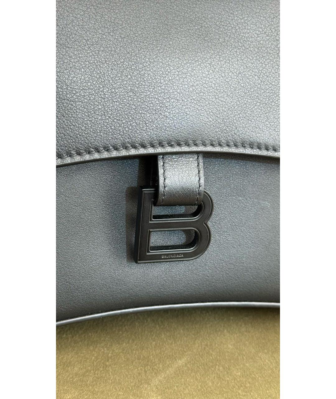BALENCIAGA Черная кожаная сумка через плечо, фото 8