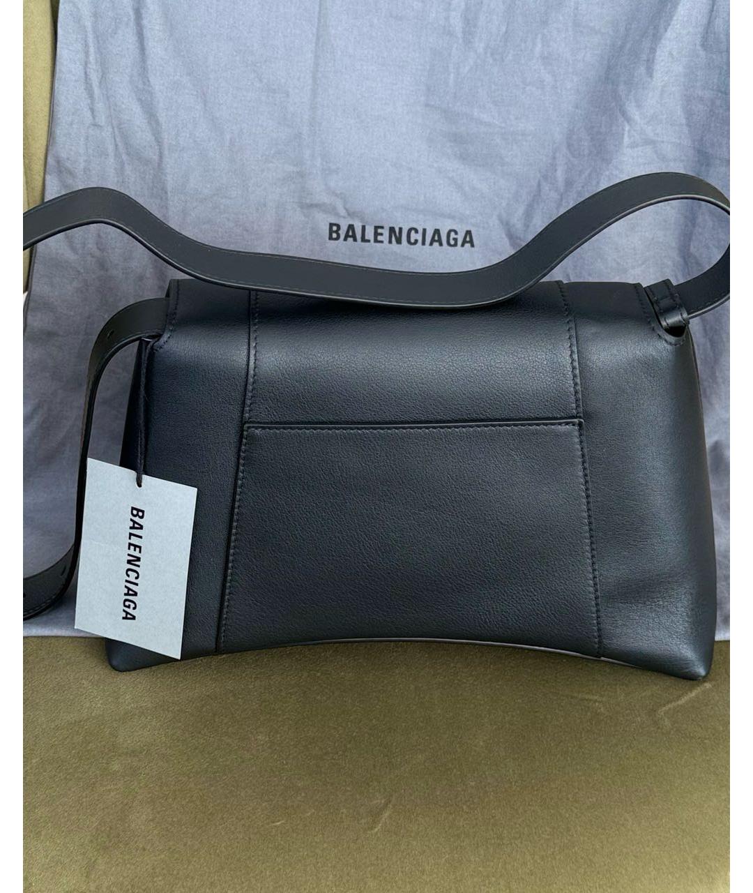 BALENCIAGA Черная кожаная сумка через плечо, фото 3