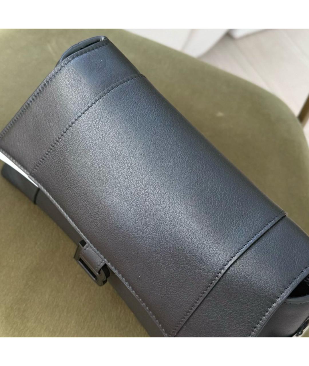 BALENCIAGA Черная кожаная сумка через плечо, фото 5