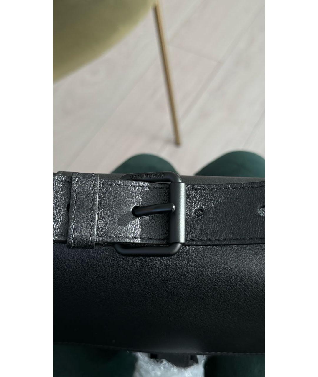 BALENCIAGA Черная кожаная сумка через плечо, фото 4