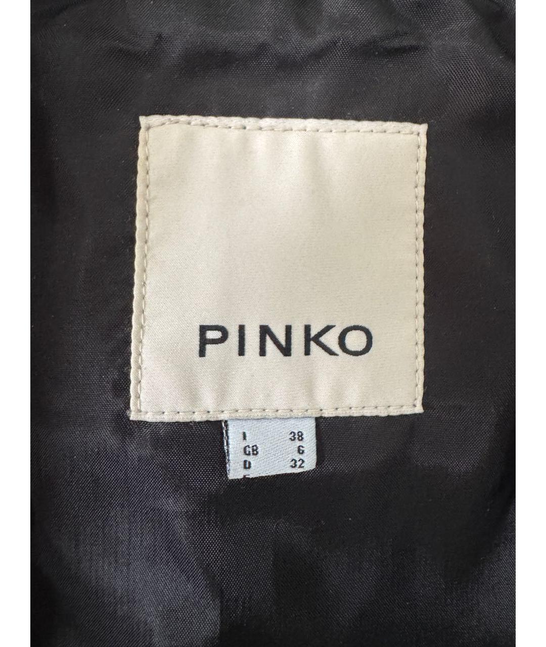 PINKO Черная кожаная куртка, фото 3