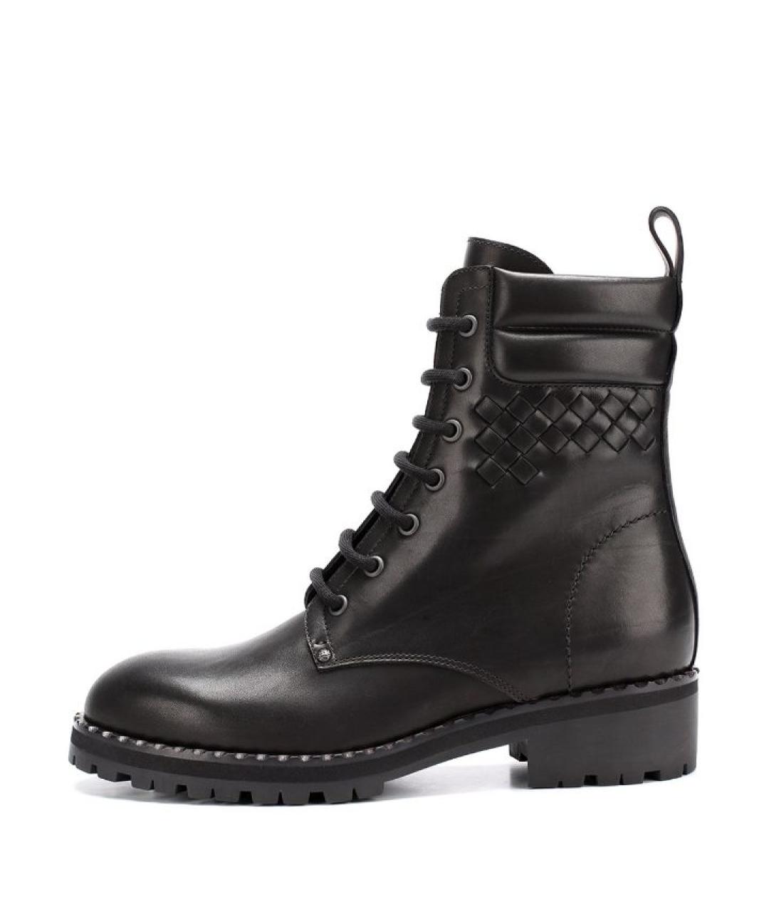 BOTTEGA VENETA Черные кожаные ботинки, фото 10