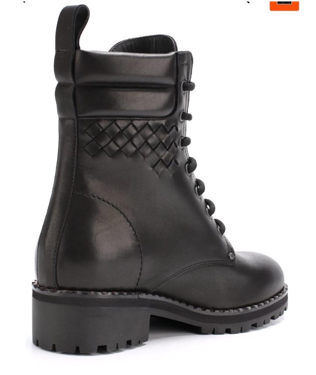 BOTTEGA VENETA Черные кожаные ботинки, фото 4