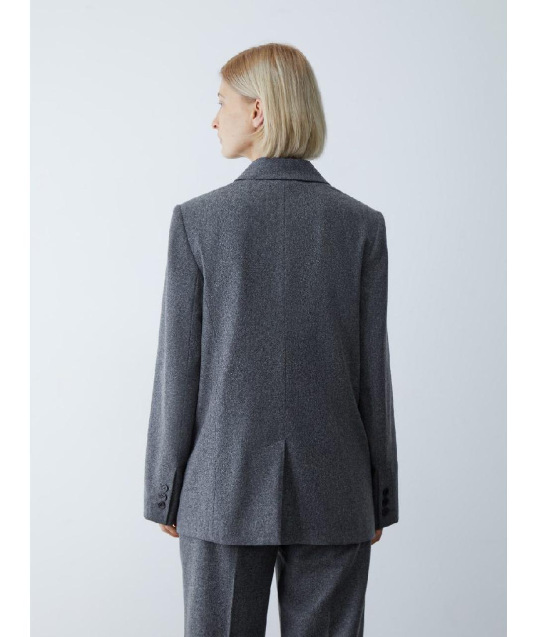 12 STOREEZ Серый шерстяной жакет/пиджак, фото 5