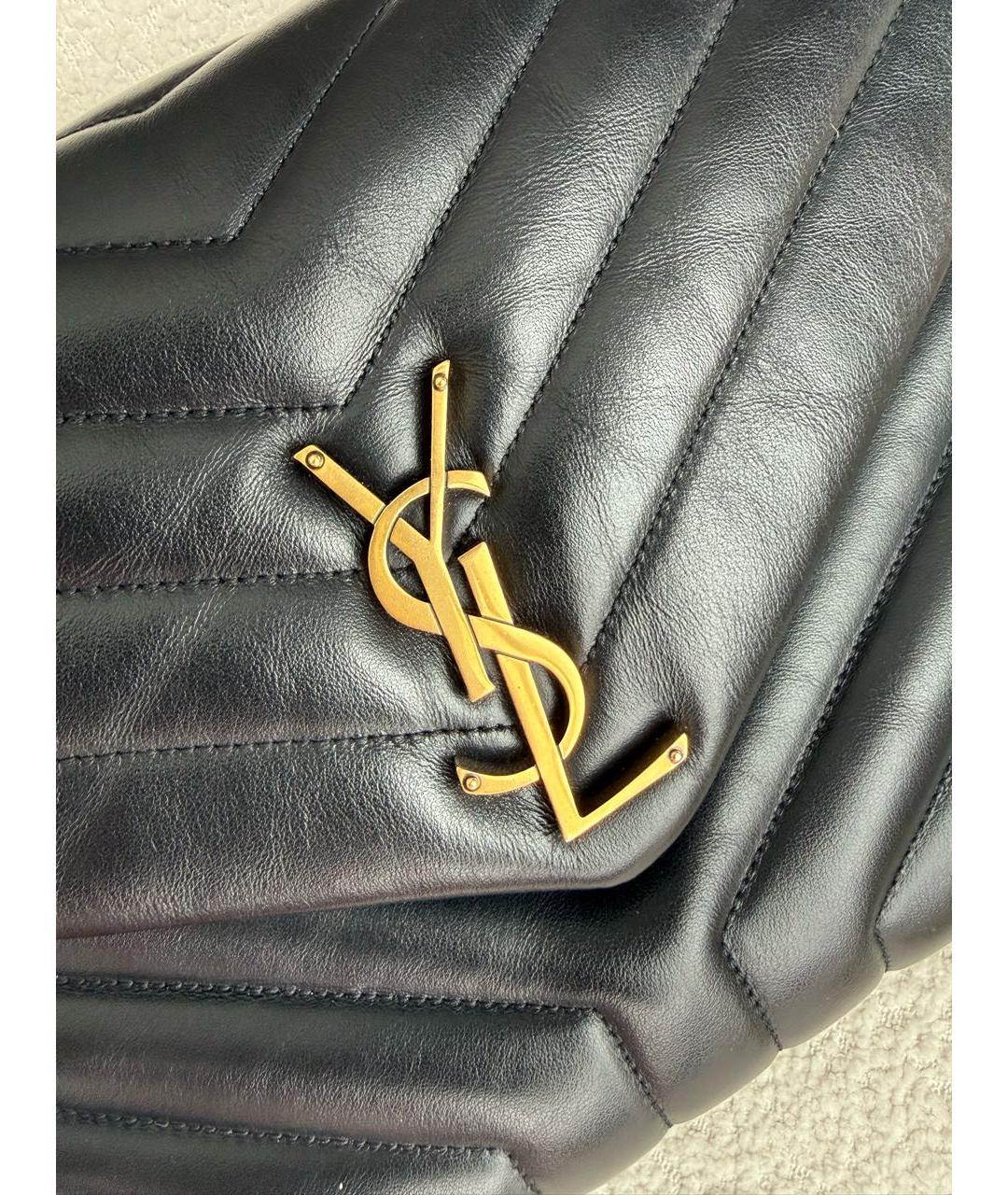 SAINT LAURENT Черная кожаная сумка через плечо, фото 5