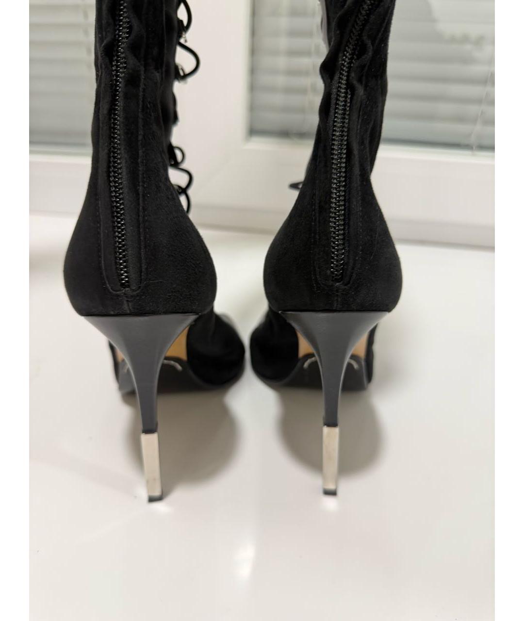 BALMAIN Черные замшевые ботфорты, фото 4