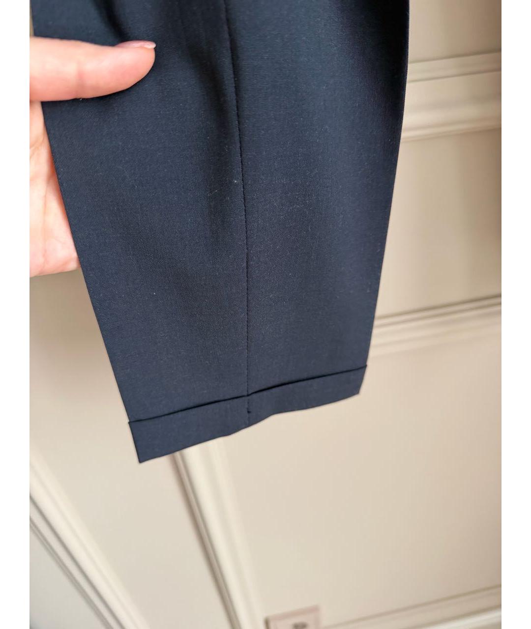 FABIANA FILIPPI Темно-синие шерстяные брюки узкие, фото 7