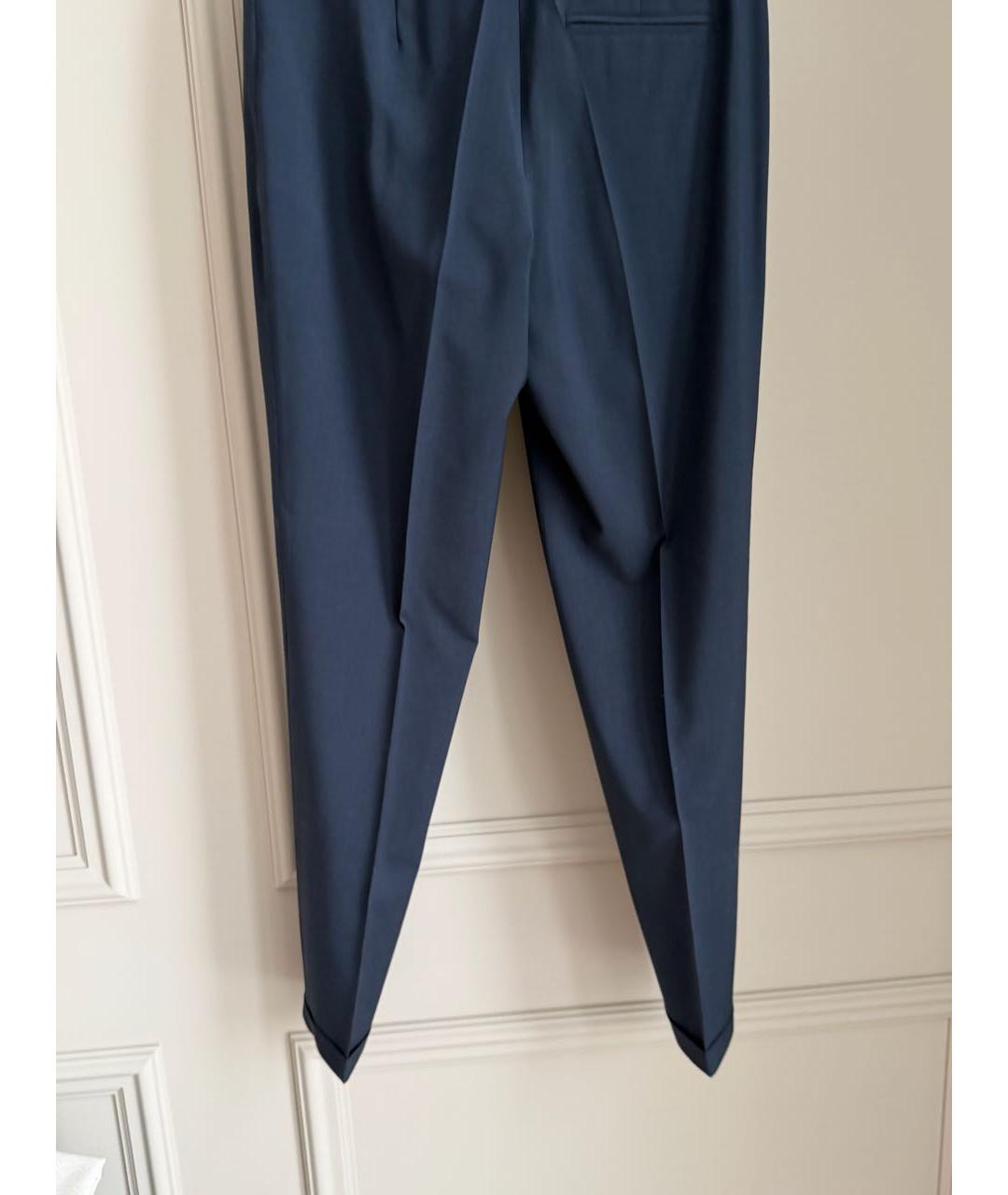 FABIANA FILIPPI Темно-синие шерстяные брюки узкие, фото 2