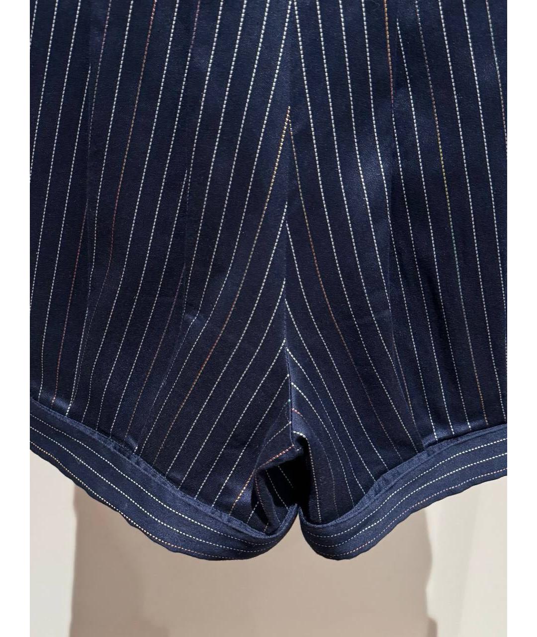 ROSIE ASSOULIN Темно-синие шелковые шорты, фото 5