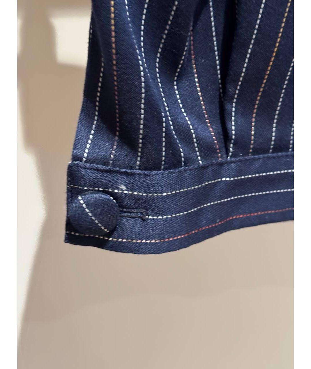 ROSIE ASSOULIN Темно-синие шелковые шорты, фото 4