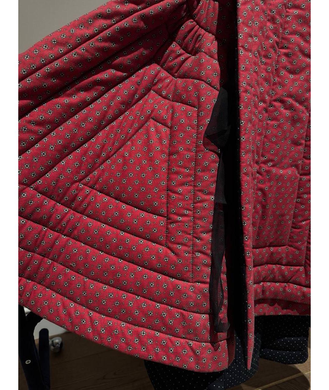 ULYANA SERGEENKO Красная хлопковая юбка миди, фото 4