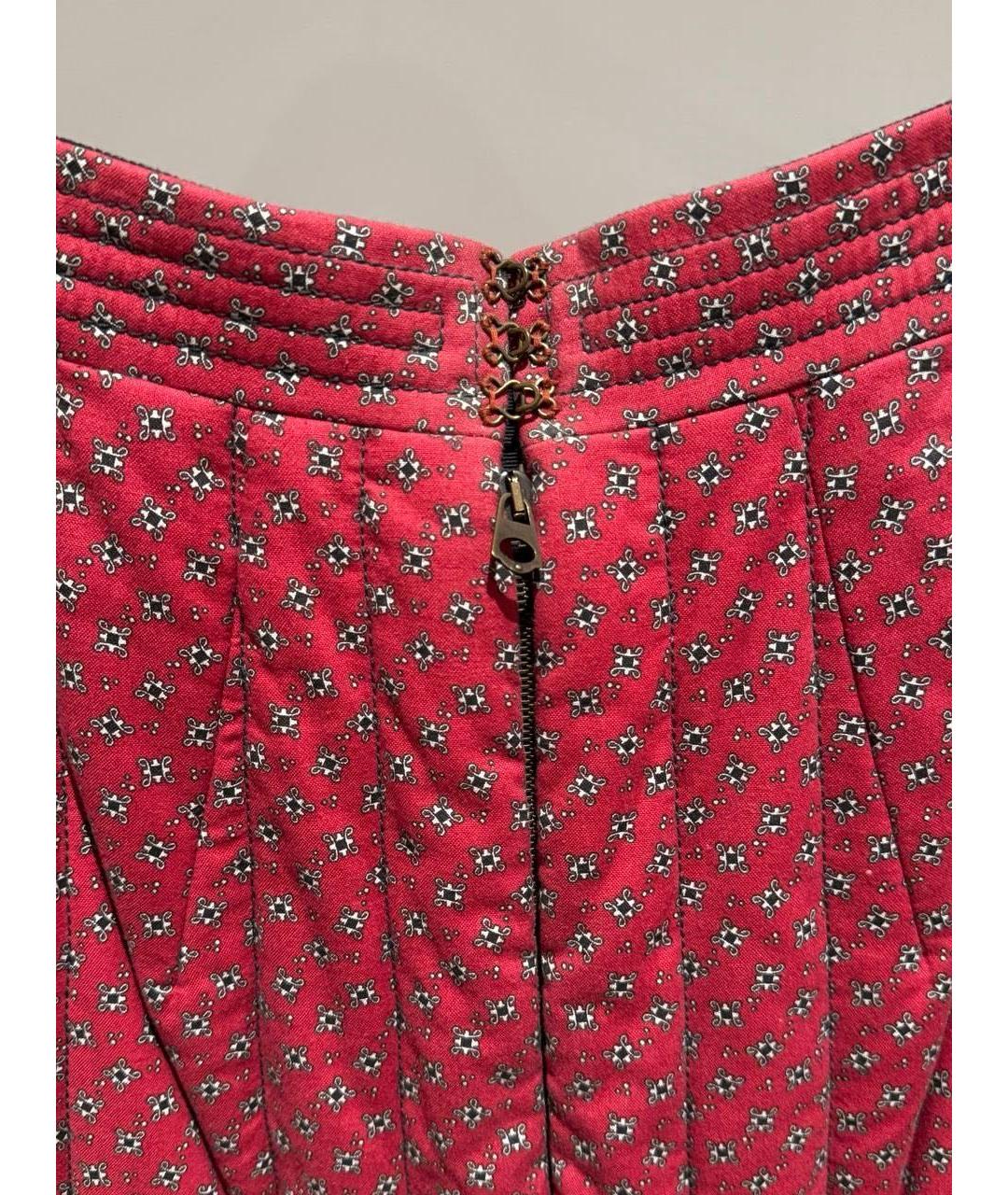 ULYANA SERGEENKO Красная хлопковая юбка миди, фото 5