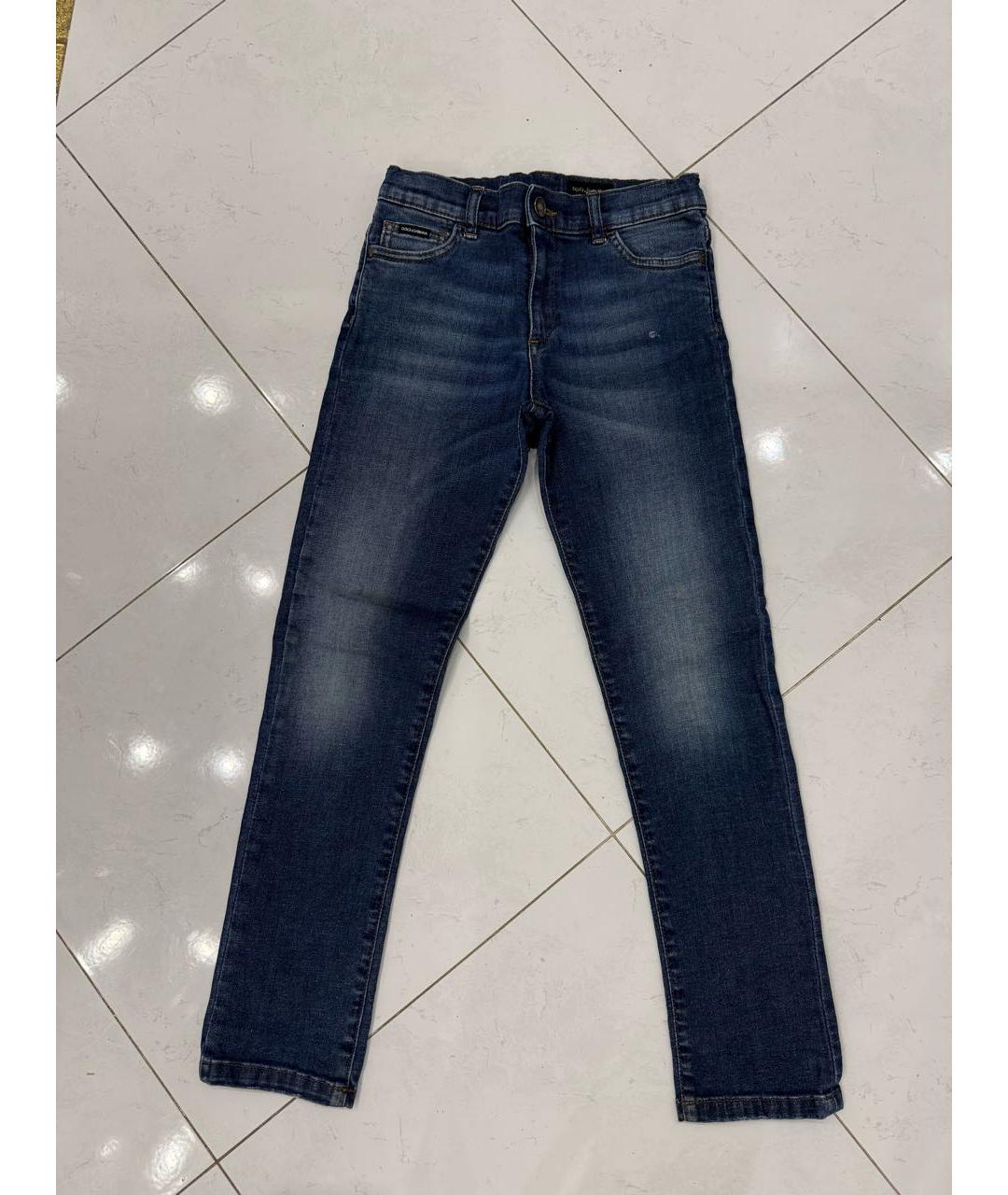 DOLCE&GABBANA Темно-синие деним детские джинсы, фото 9