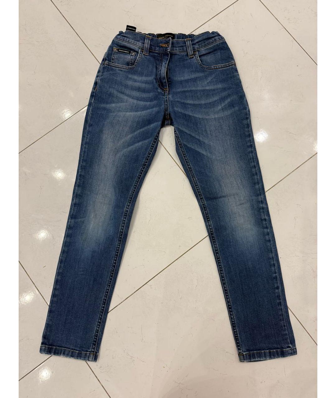 DOLCE&GABBANA Темно-синие деним детские джинсы, фото 6