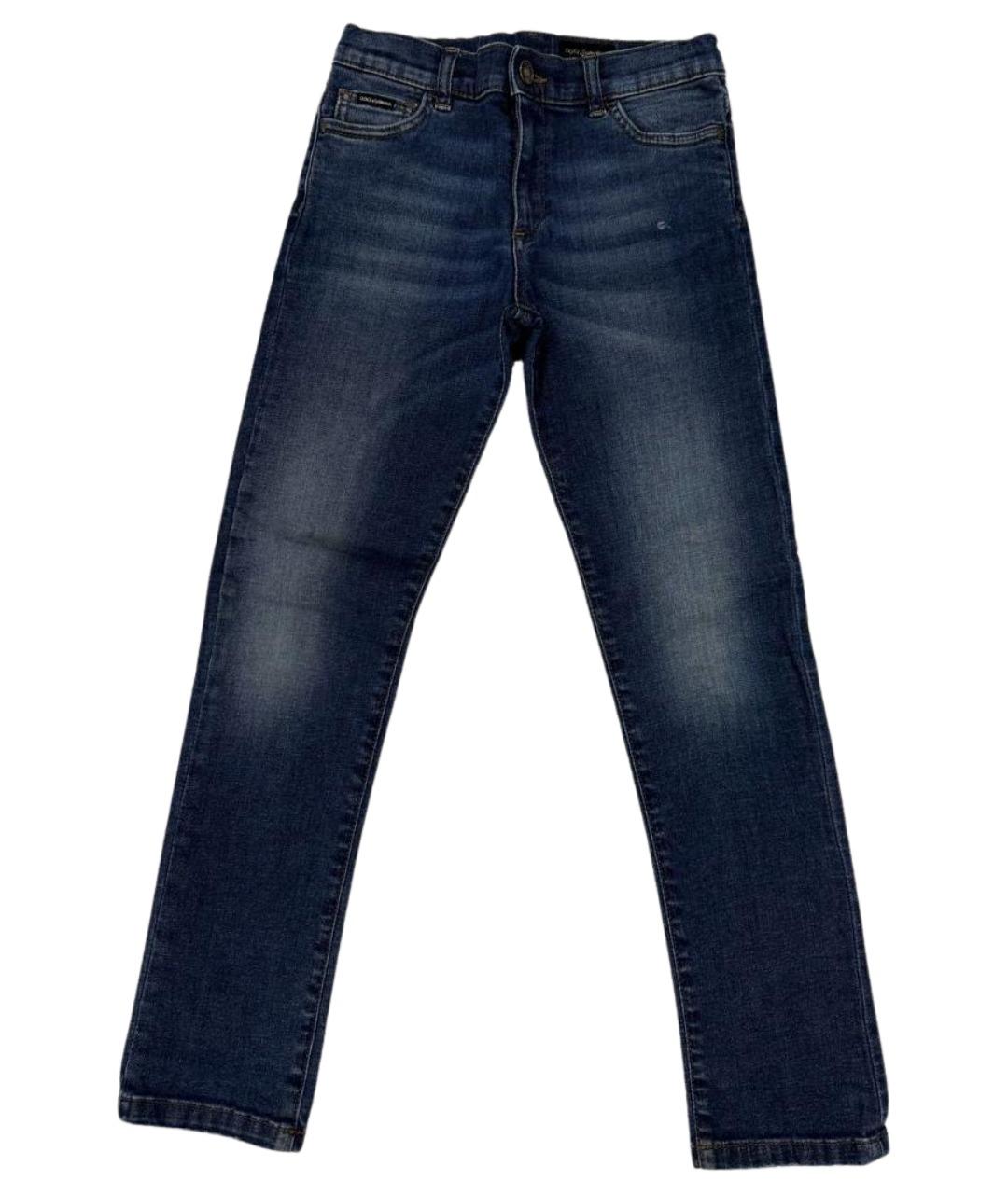 DOLCE&GABBANA Темно-синие деним детские джинсы, фото 1