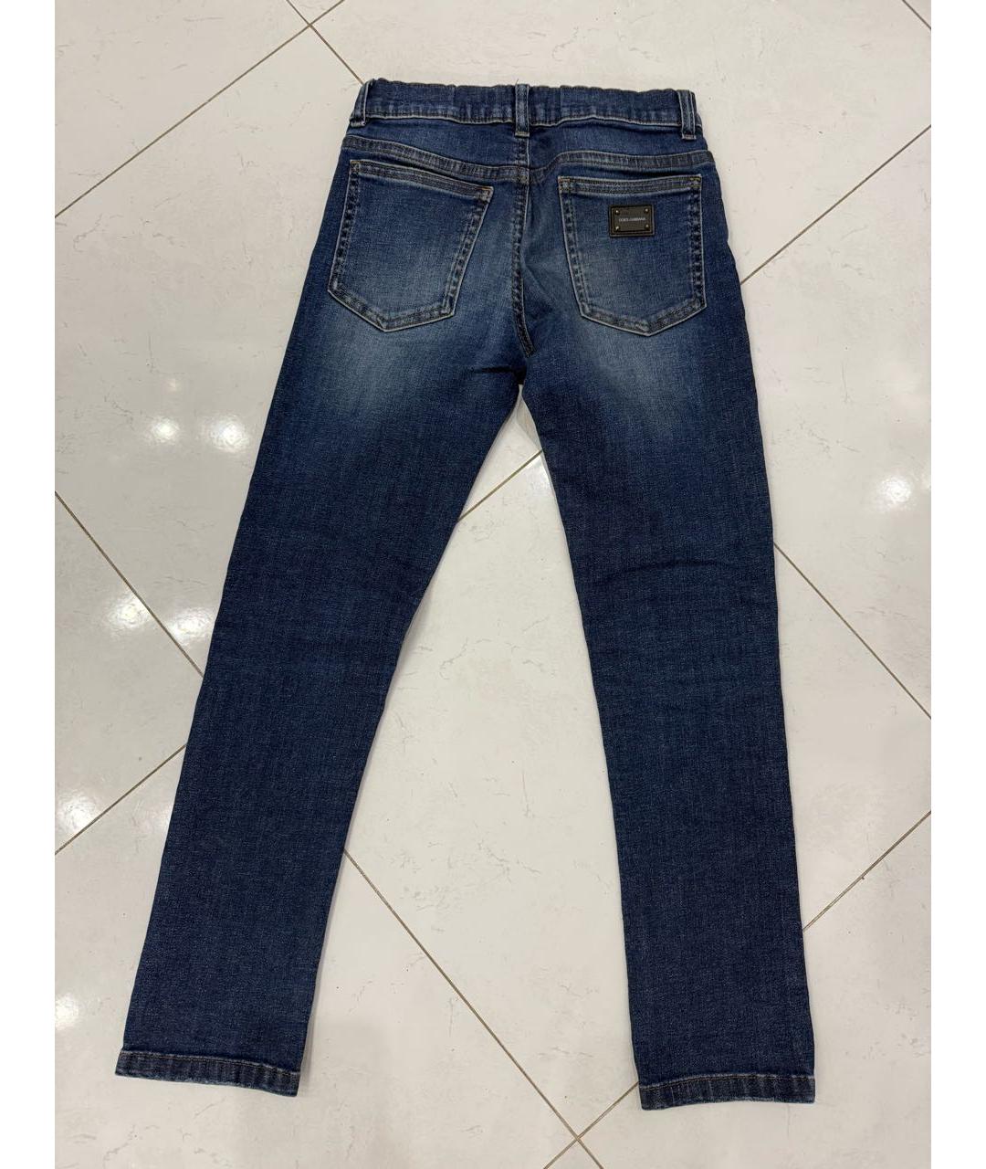 DOLCE&GABBANA Темно-синие деним детские джинсы, фото 5