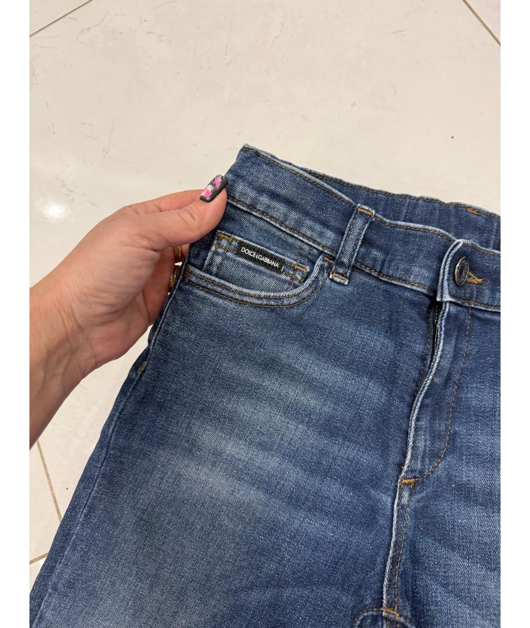 DOLCE&GABBANA Темно-синие деним детские джинсы, фото 2