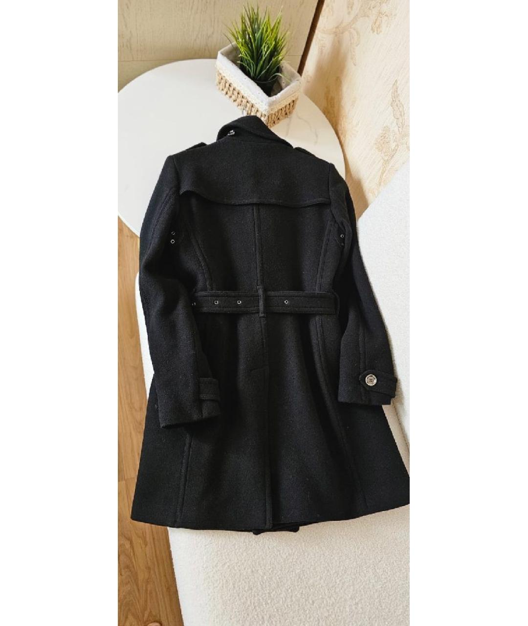 BURBERRY Черное шерстяное пальто, фото 2