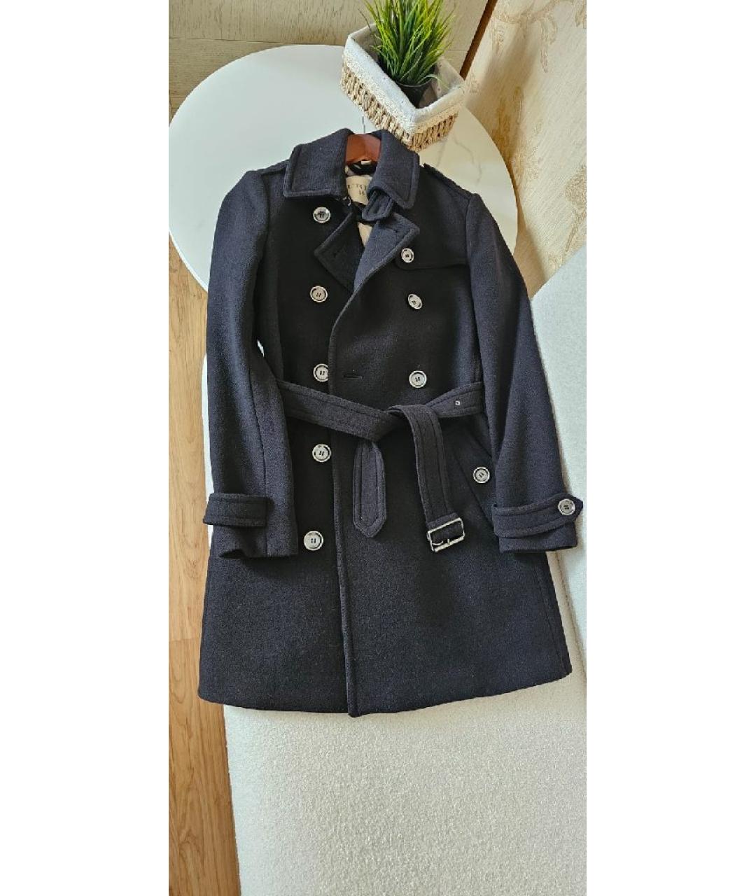 BURBERRY Черное шерстяное пальто, фото 10