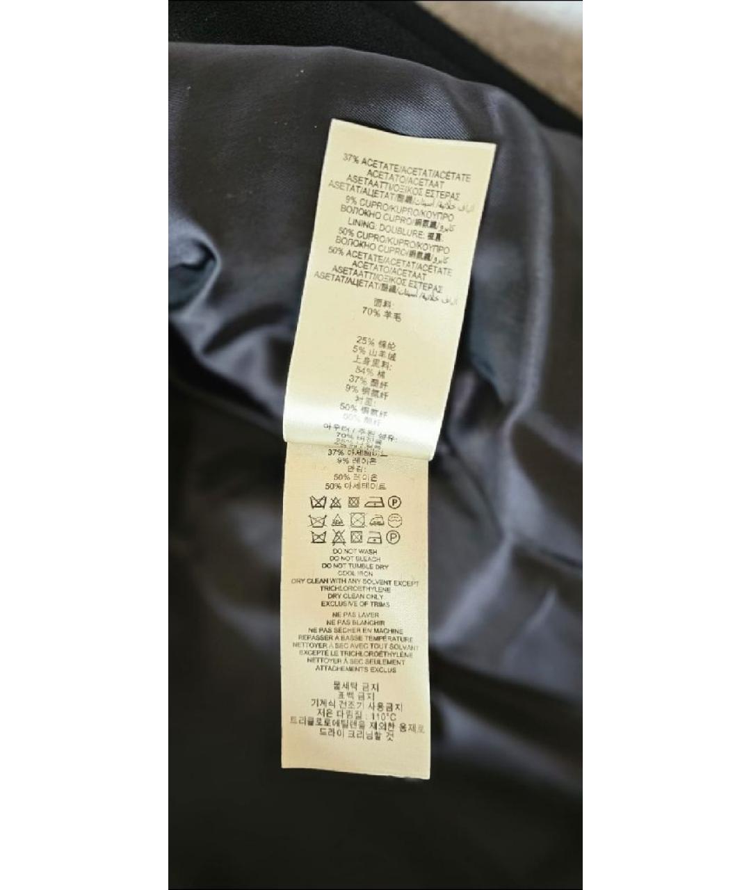 BURBERRY Черное шерстяное пальто, фото 8