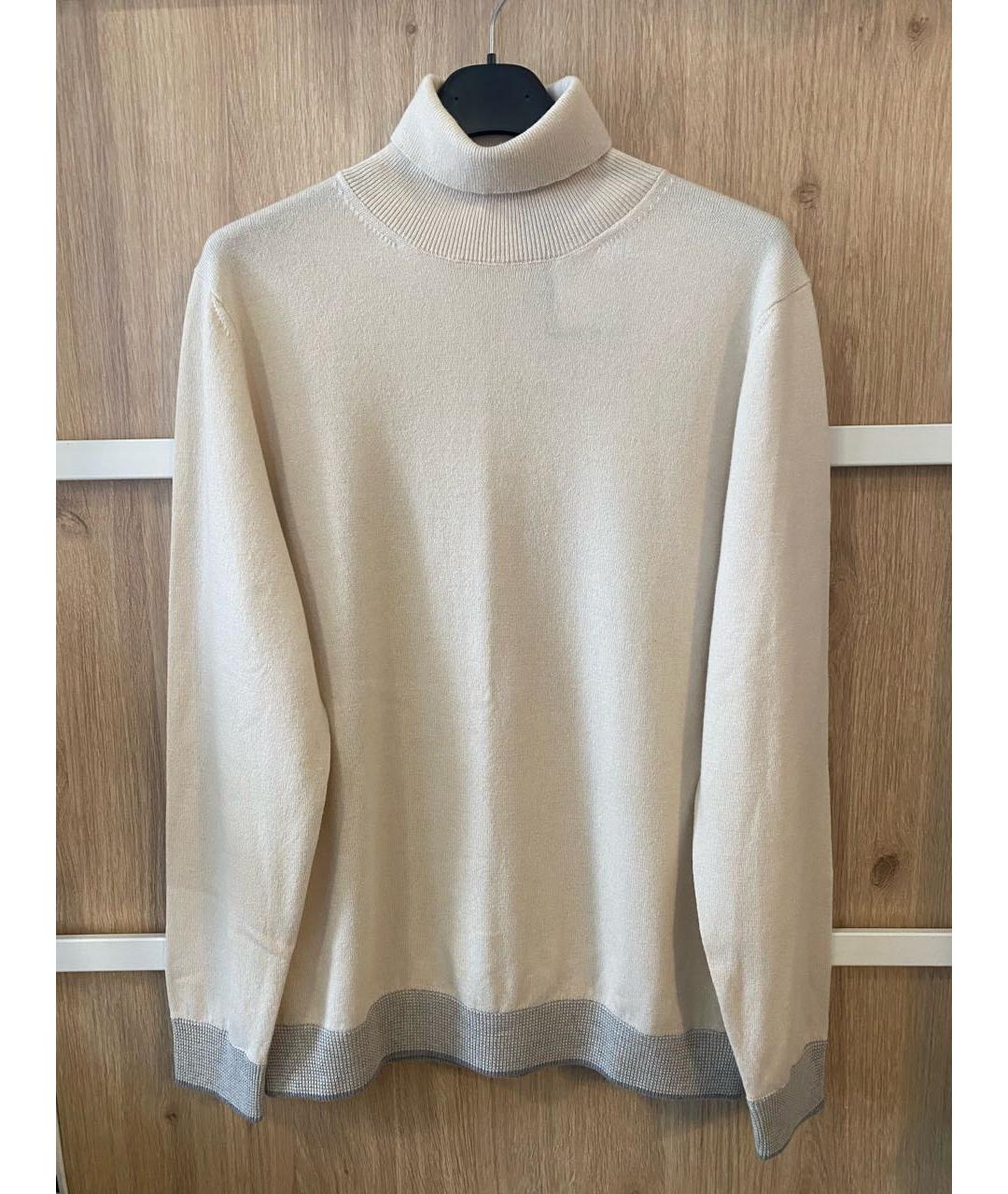 PESERICO Бежевая шерстяная водолазка, фото 7