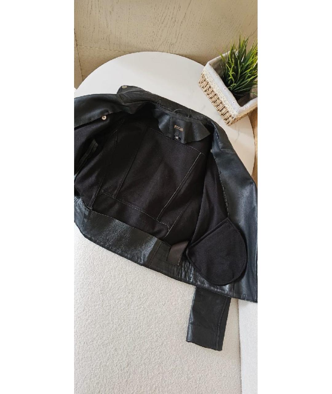 MAJE Черная кожаная куртка, фото 5