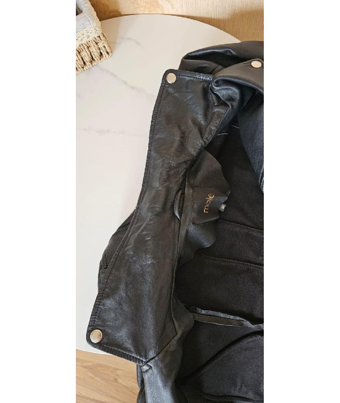 MAJE Черная кожаная куртка, фото 6