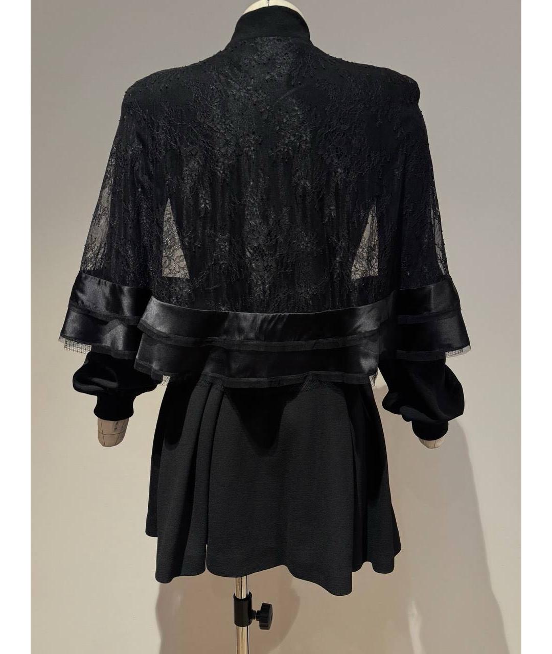 ULYANA SERGEENKO Черное шерстяное коктейльное платье, фото 2