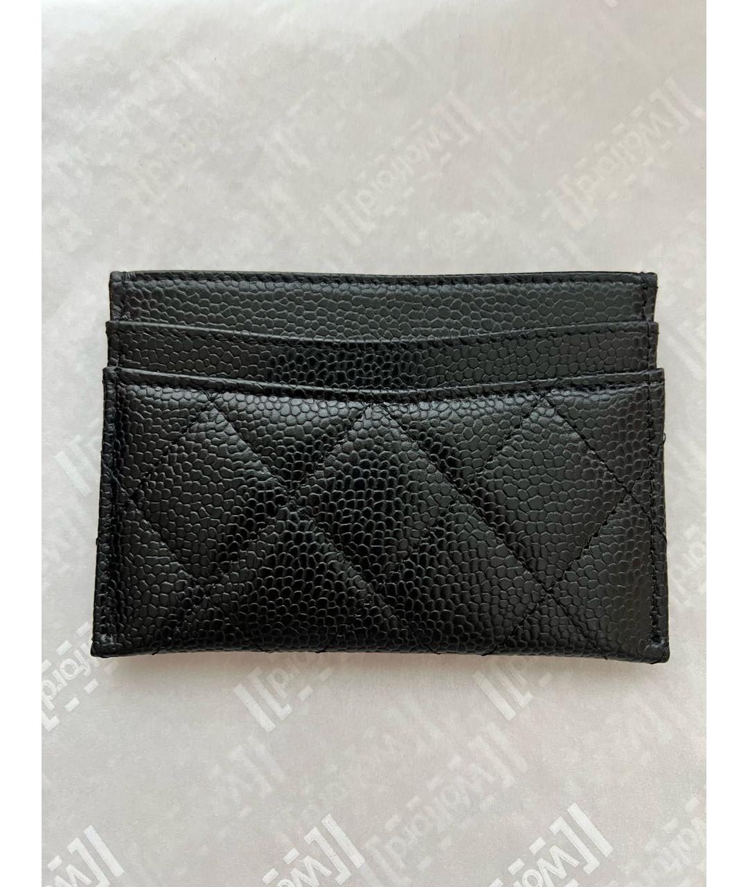 CHANEL Черный кожаный кардхолдер, фото 2