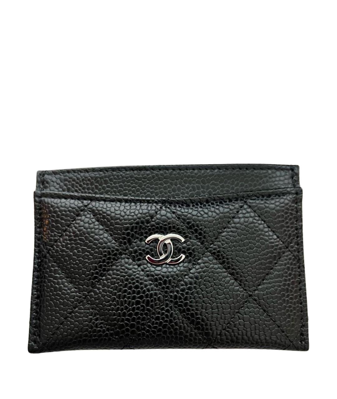 CHANEL Черный кожаный кардхолдер, фото 1