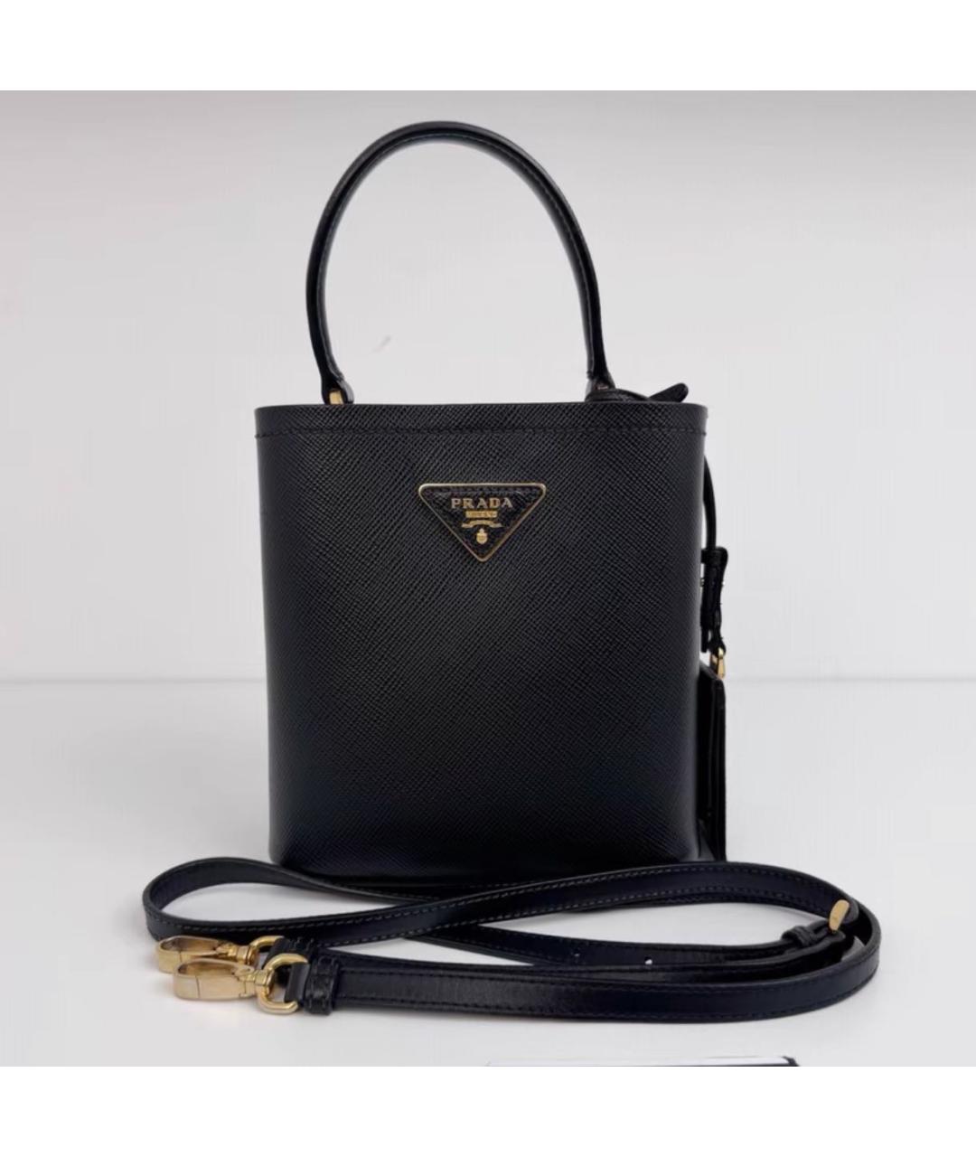 PRADA Черная кожаная сумка через плечо, фото 2
