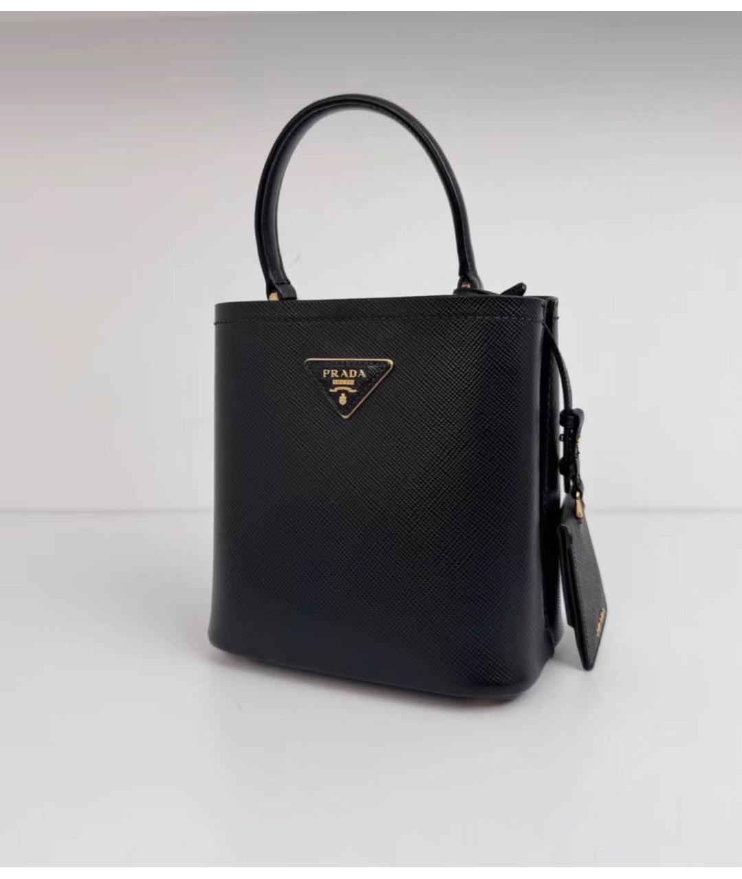 PRADA Черная кожаная сумка через плечо, фото 4