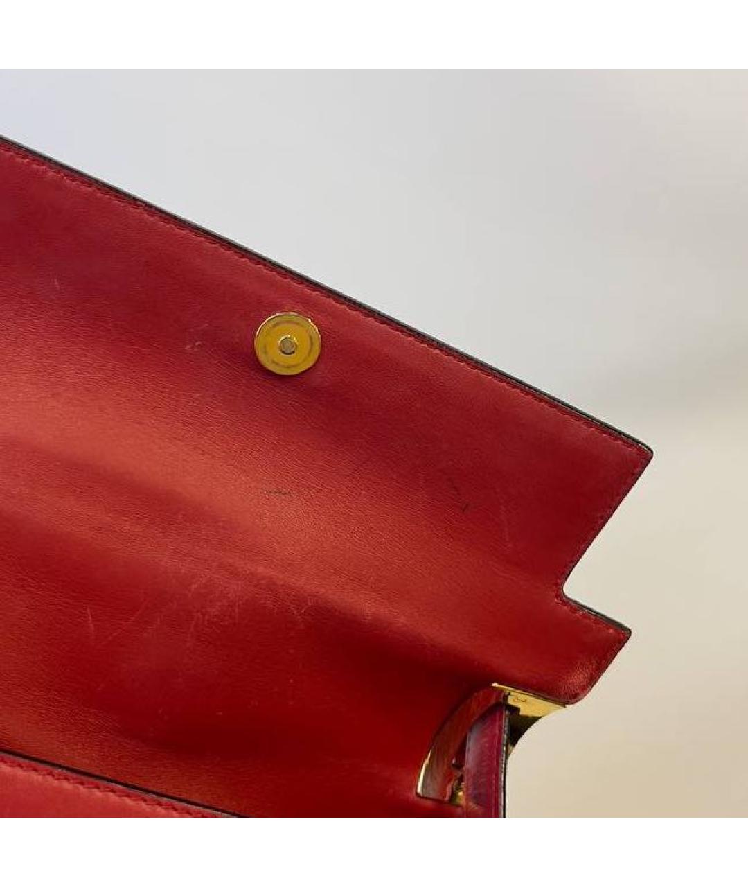 VALENTINO Красная кожаная сумка тоут, фото 6