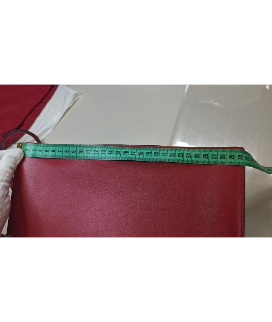 VALENTINO Красная кожаная сумка тоут, фото 8