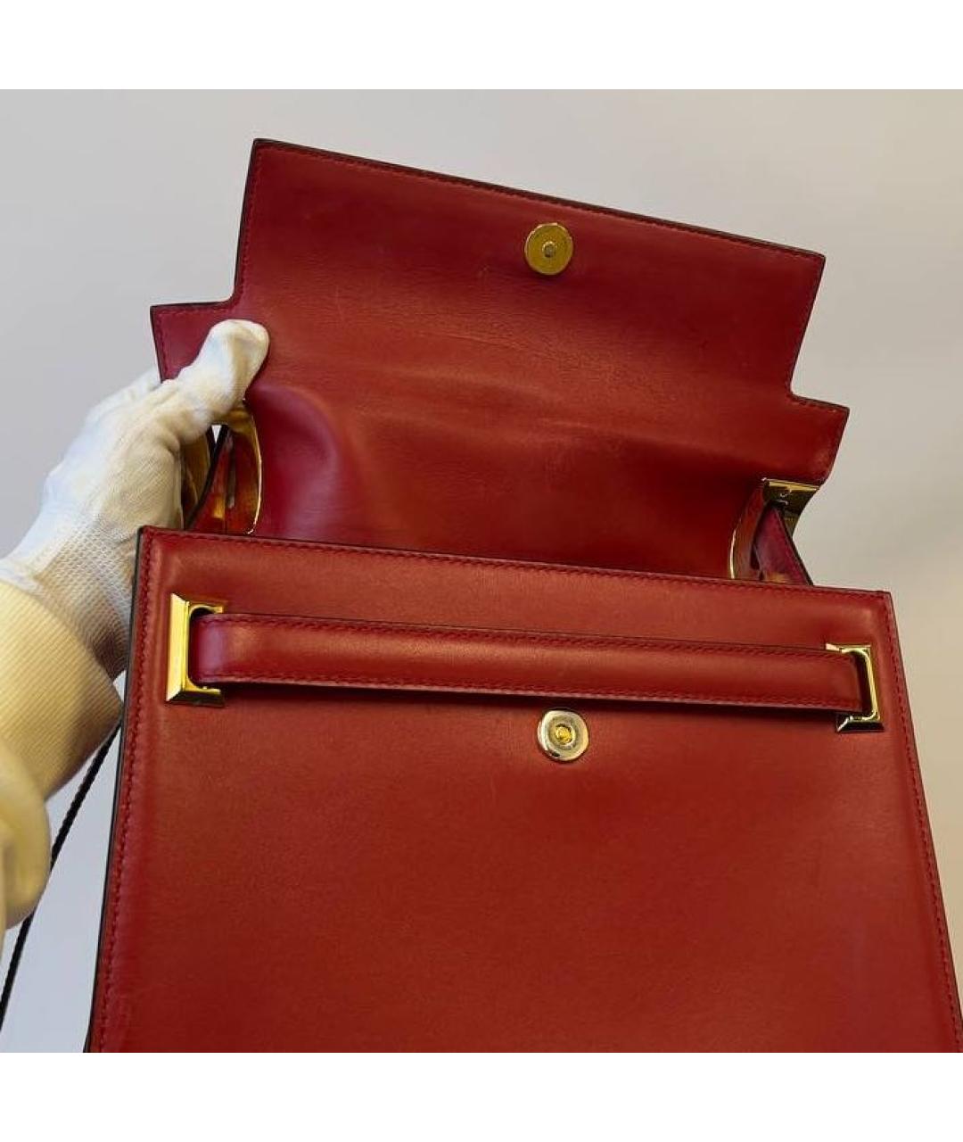 VALENTINO Красная кожаная сумка тоут, фото 5