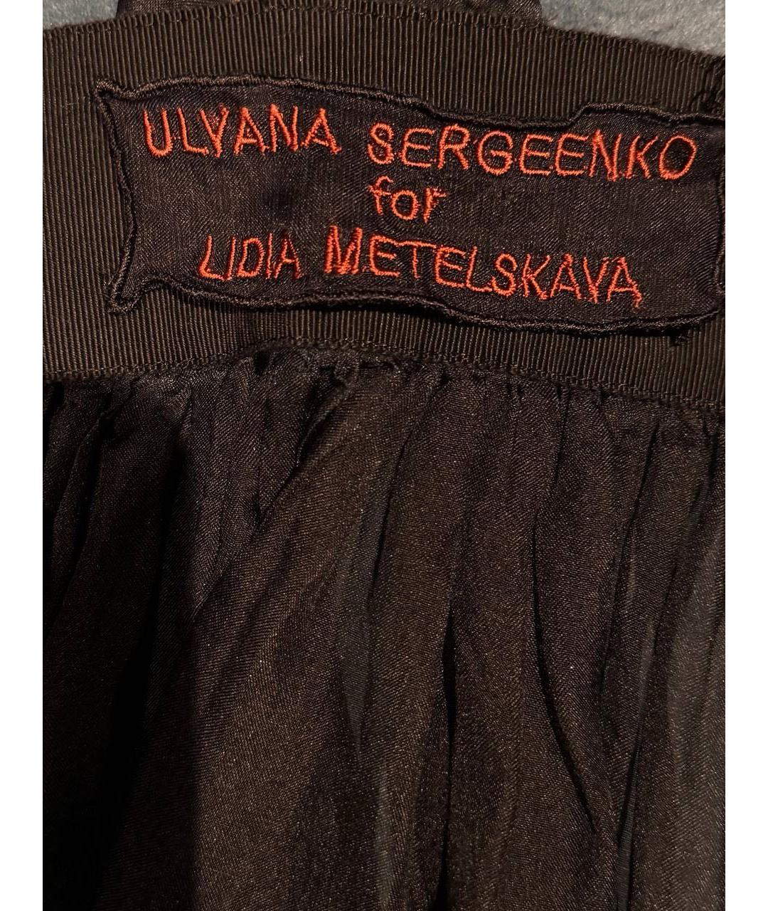 ULYANA SERGEENKO Черное шифоновое платье, фото 5