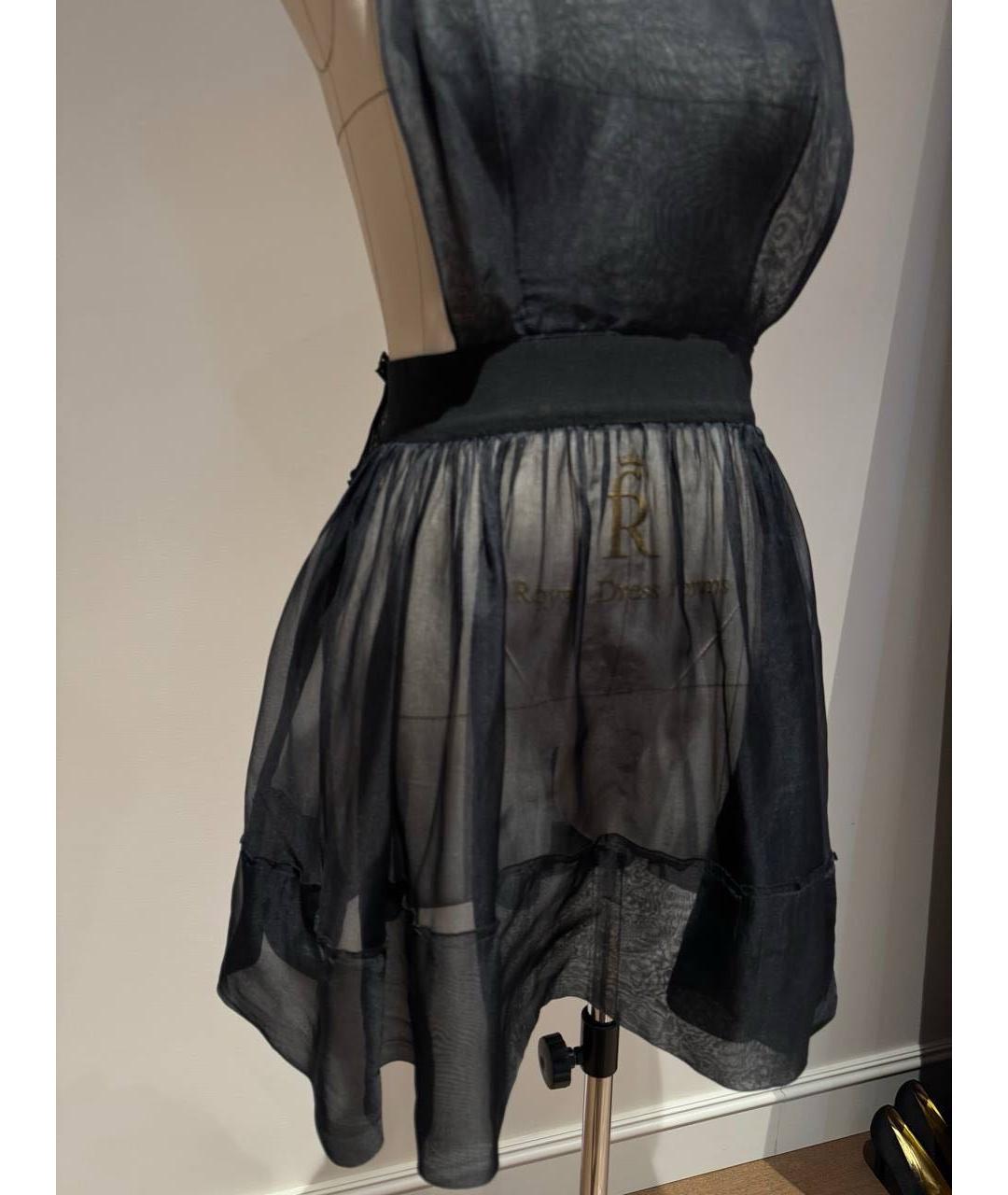 ULYANA SERGEENKO Черное шифоновое платье, фото 3