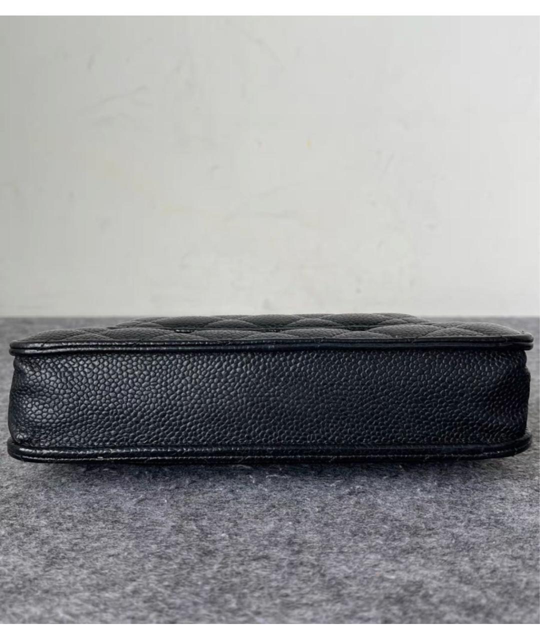 CHANEL Черная кожаная сумка через плечо, фото 5