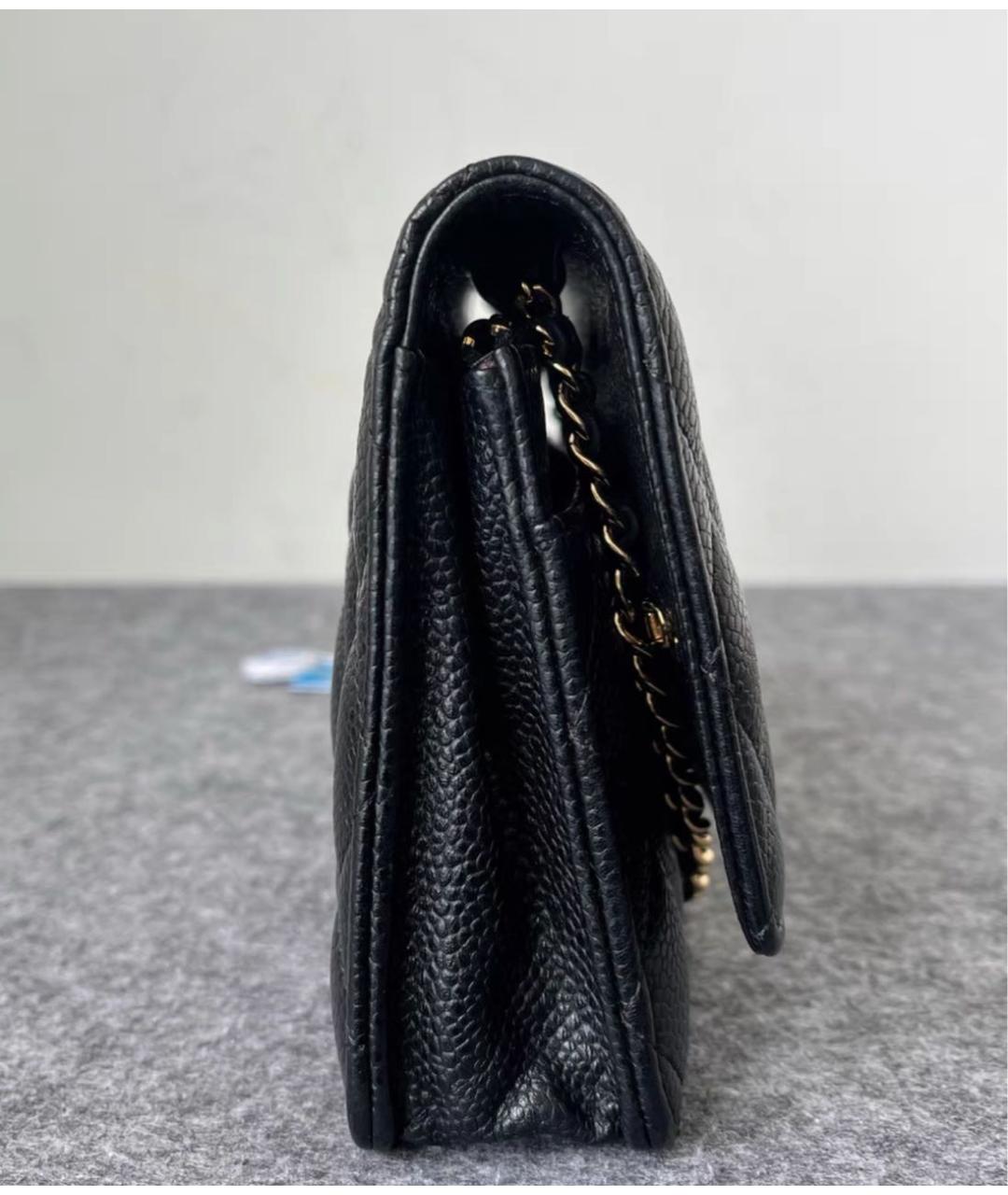 CHANEL Черная кожаная сумка через плечо, фото 3