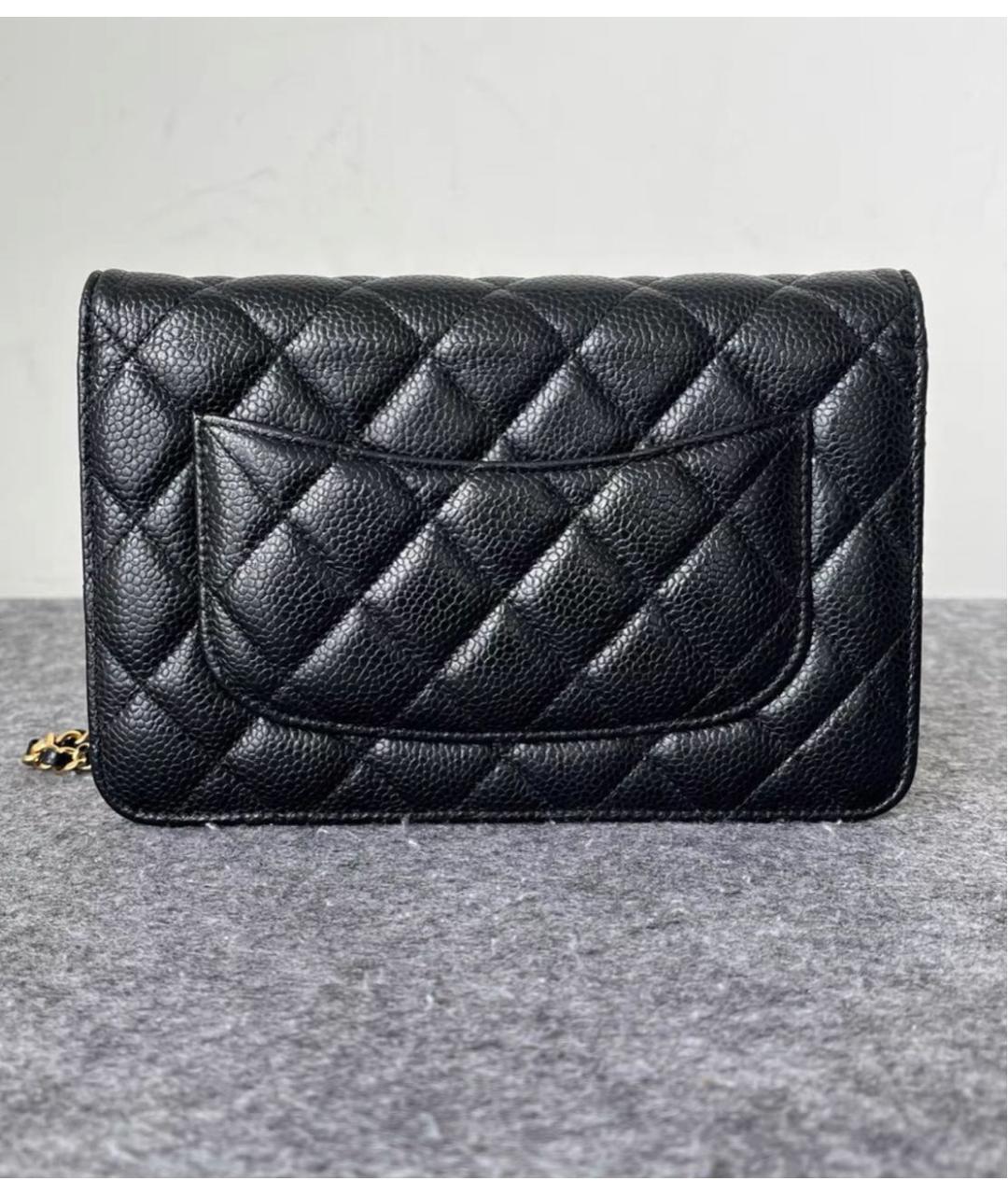 CHANEL Черная кожаная сумка через плечо, фото 2