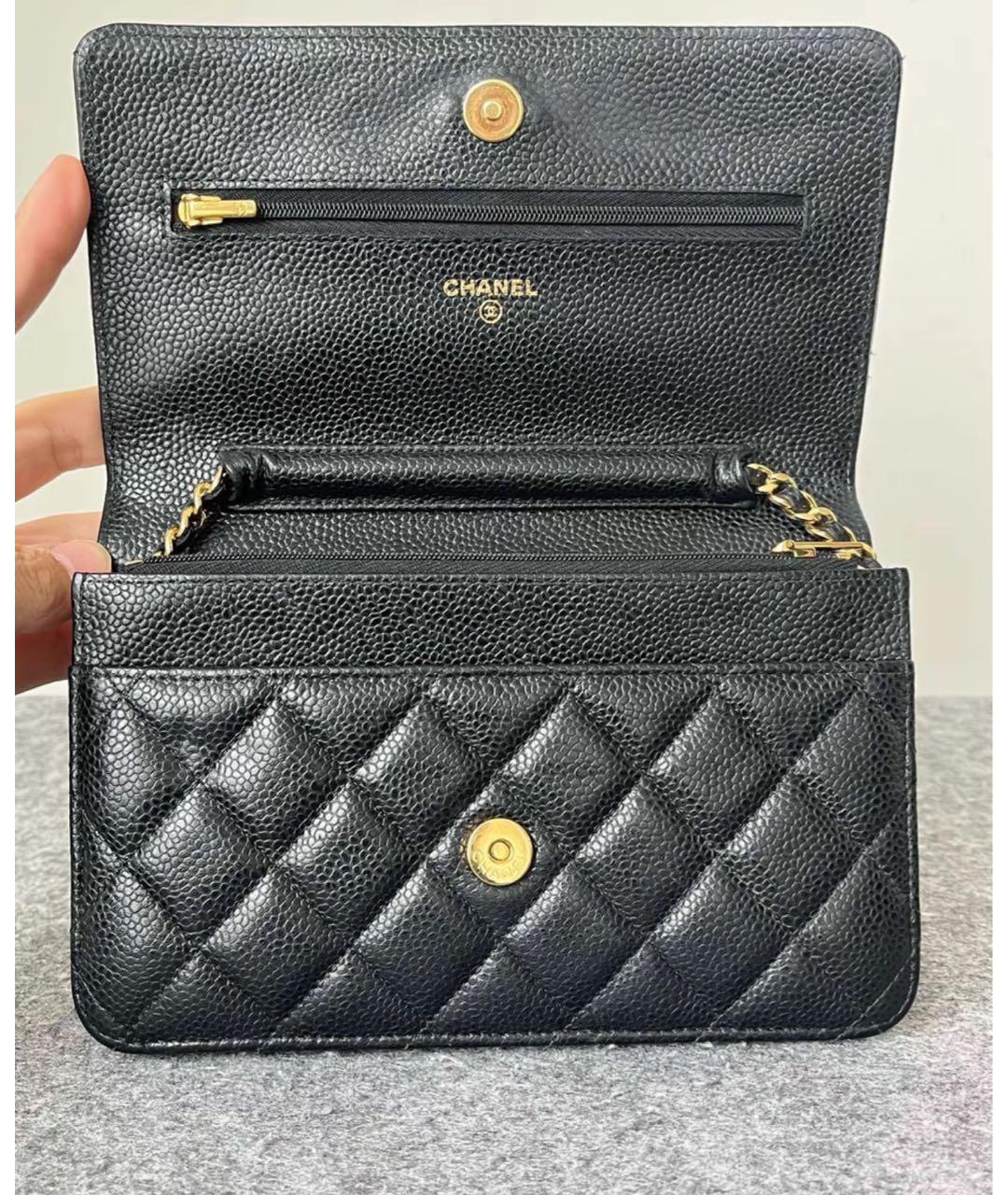 CHANEL Черная кожаная сумка через плечо, фото 6