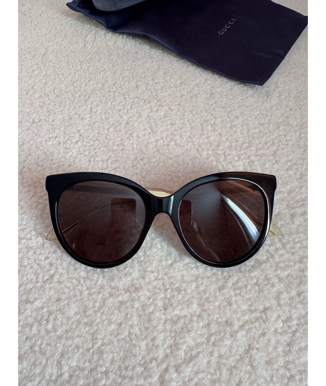 GUCCI Черные пластиковые солнцезащитные очки, фото 9