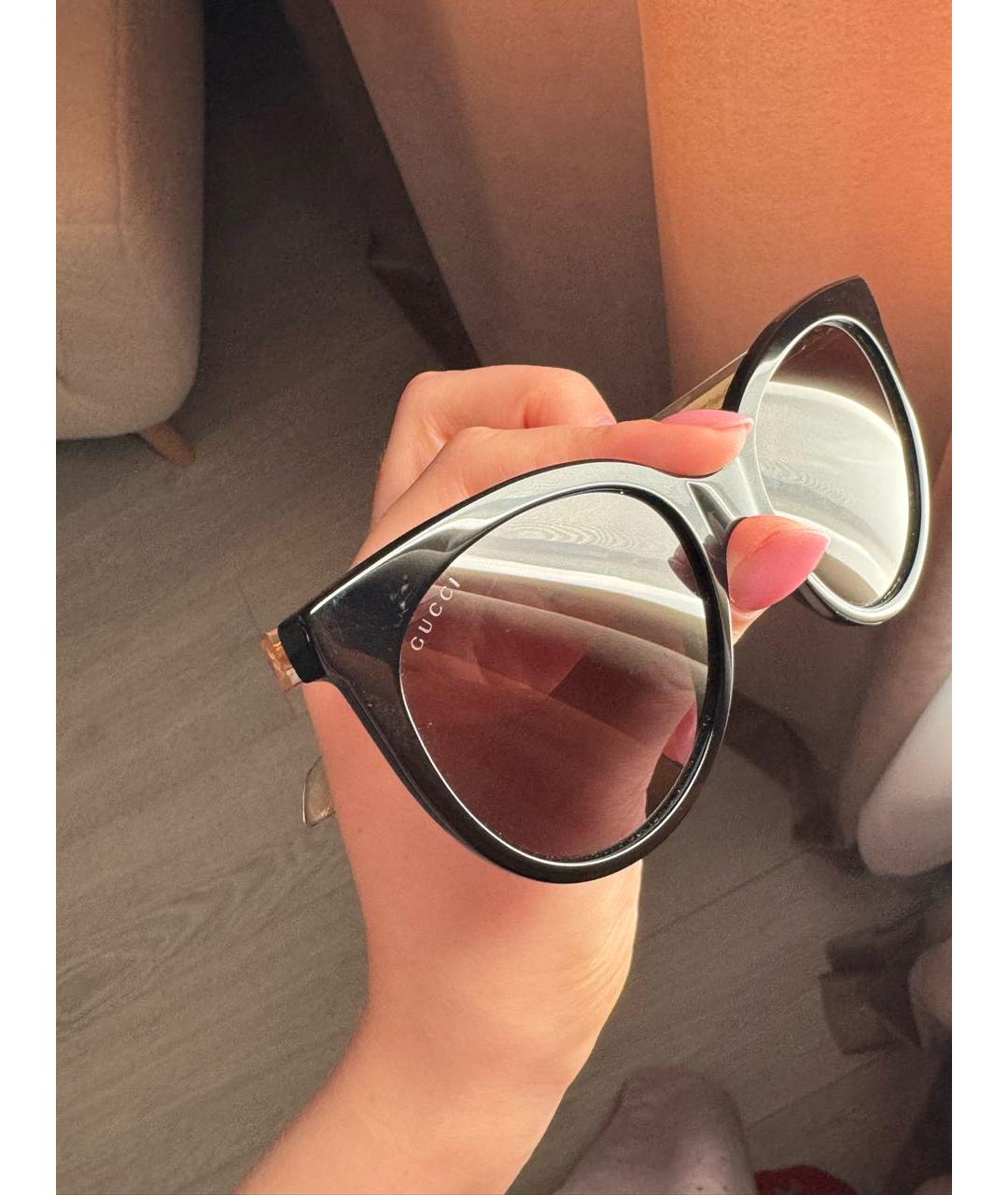 GUCCI Черные пластиковые солнцезащитные очки, фото 8