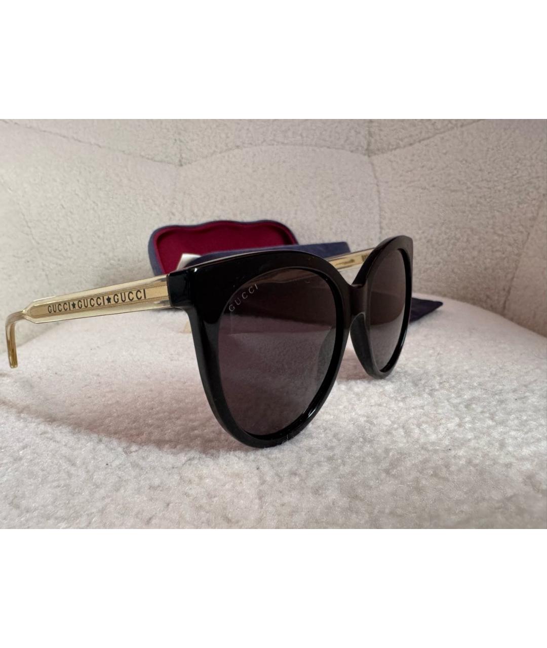 GUCCI Черные пластиковые солнцезащитные очки, фото 3