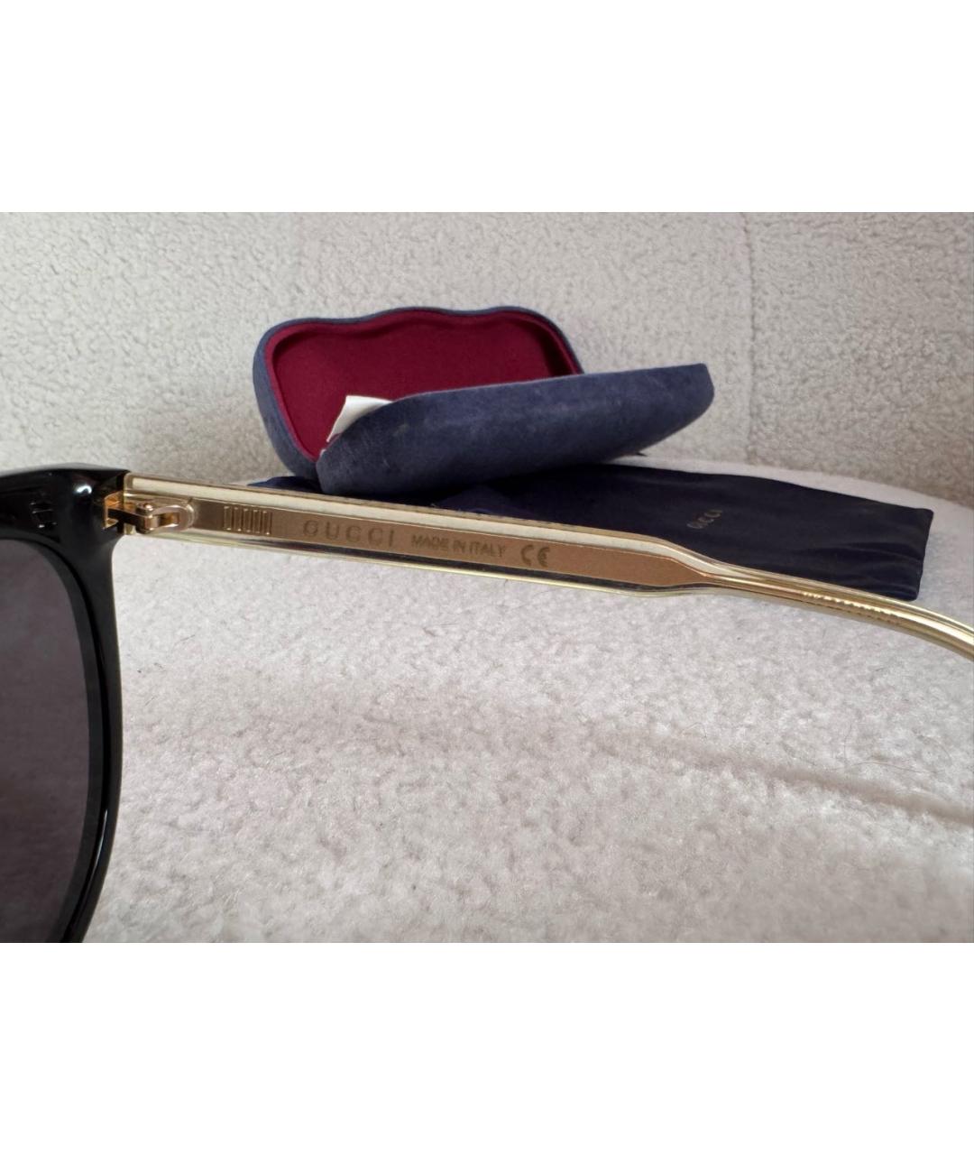 GUCCI Черные пластиковые солнцезащитные очки, фото 6